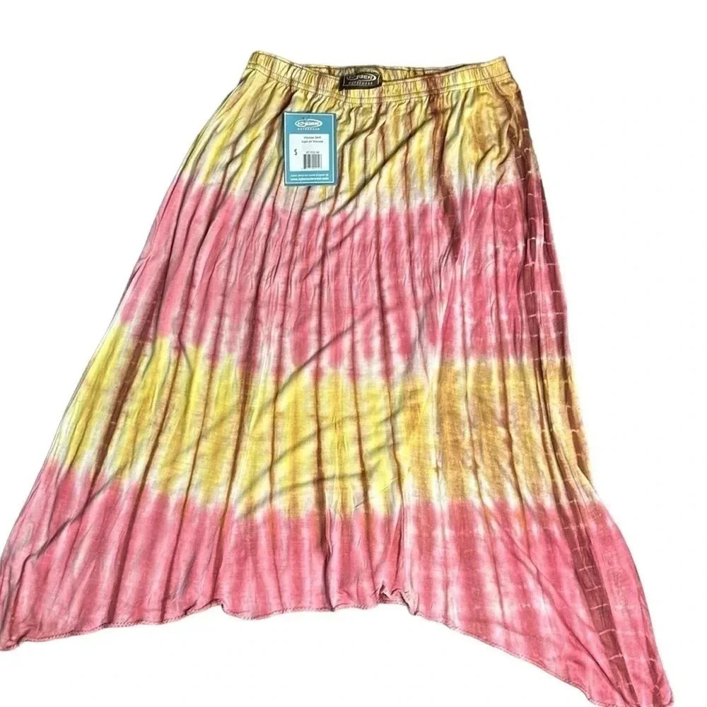 Boho skirt,handcrafted and unique,hippie,gypsy,tie dye KYBER Outerwear,OS,hanky